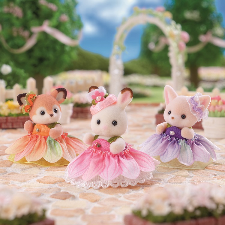 Blumenkleider Baby Trio