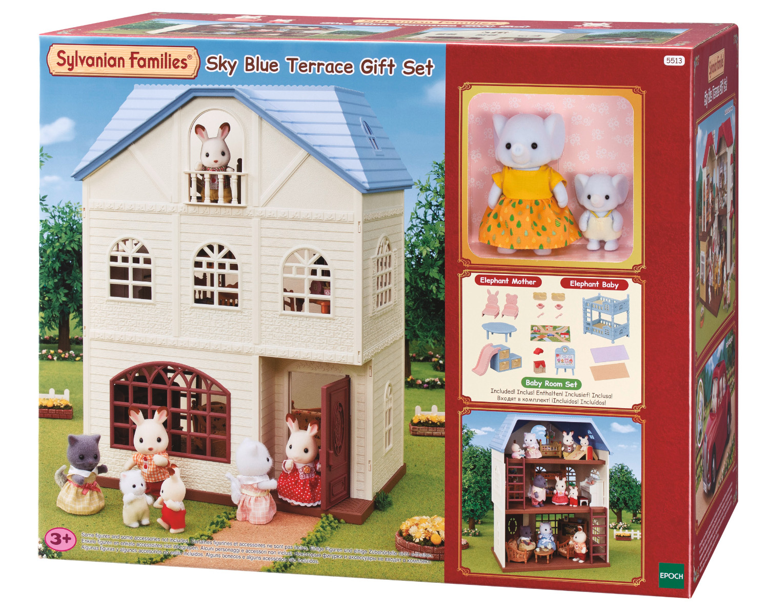 Himmelblaues Dreistöckiges Haus Geschenk Set