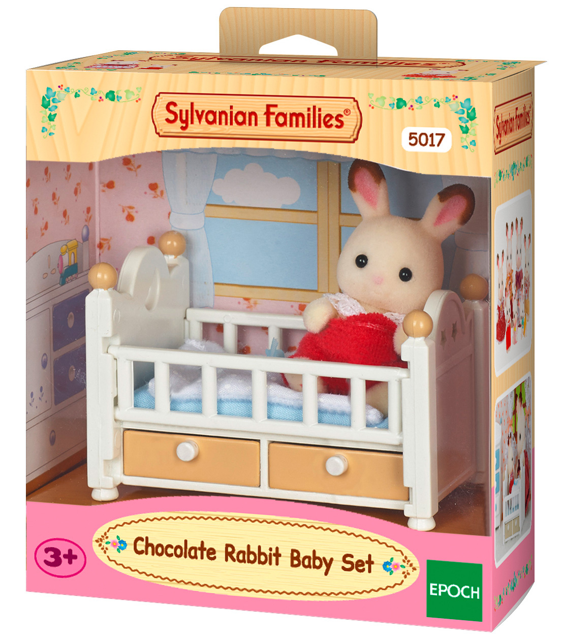 Schokoladenhasen Baby mit Babybett