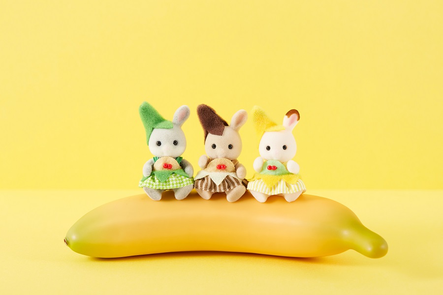 Baby Trio Bananenkostüm