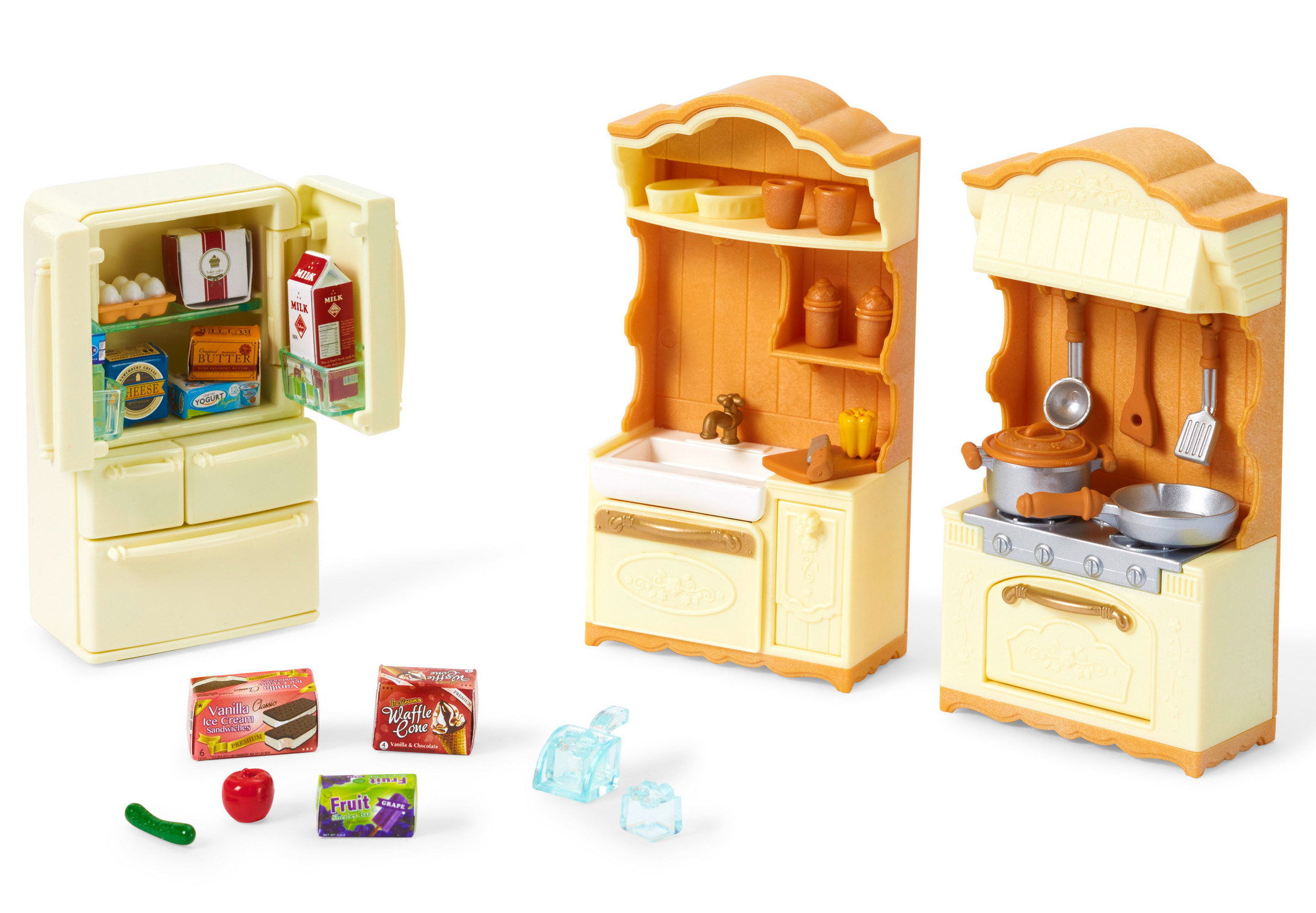 Landhaus Küche mit Kühlschrank