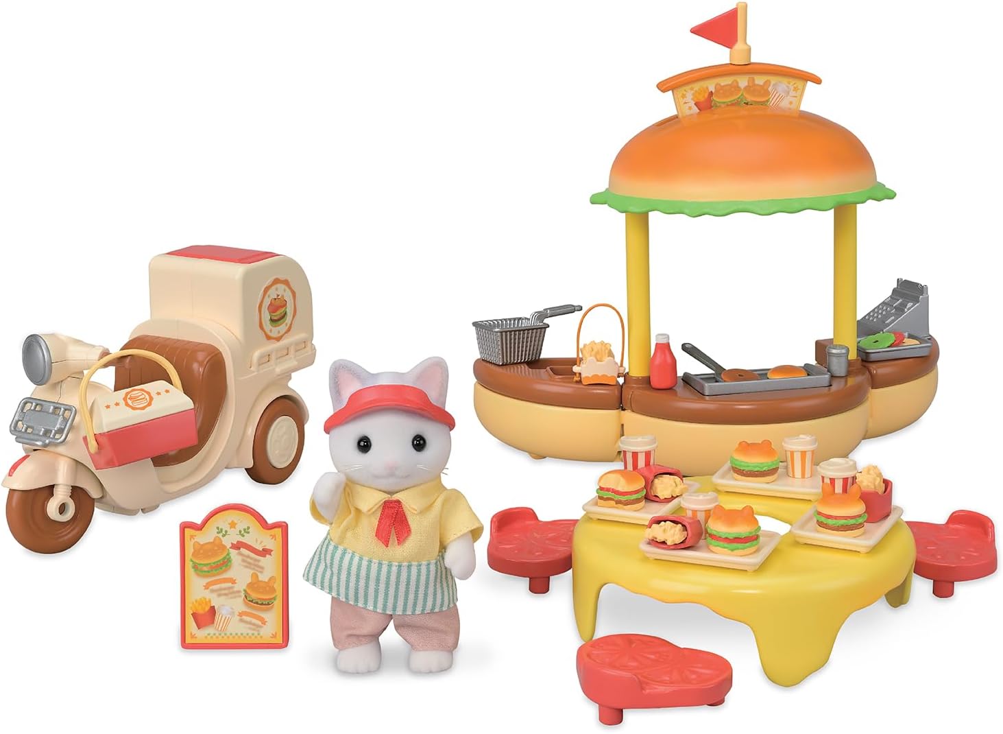 Mobiler Hamburger Imbiss mit Figur