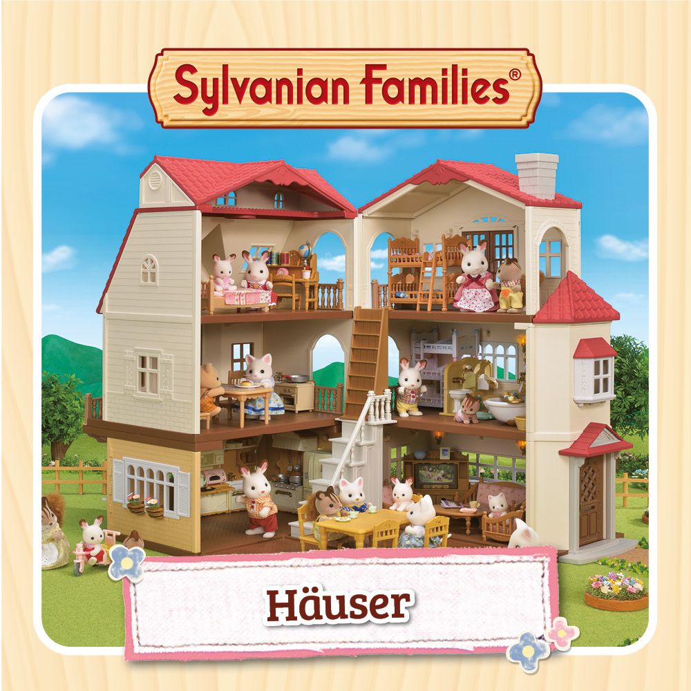 Sylvanian Families Deckenleuchte – Puppenhaus-Beleuchtung In Braun, Batteriebetrieben (1x AAA), Passend Für Viele Häuser, Fördert Rollenspiel, Ab 3 Jahren